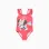 Swimsuit with Minnie print and ruffled straps for baby girls, red