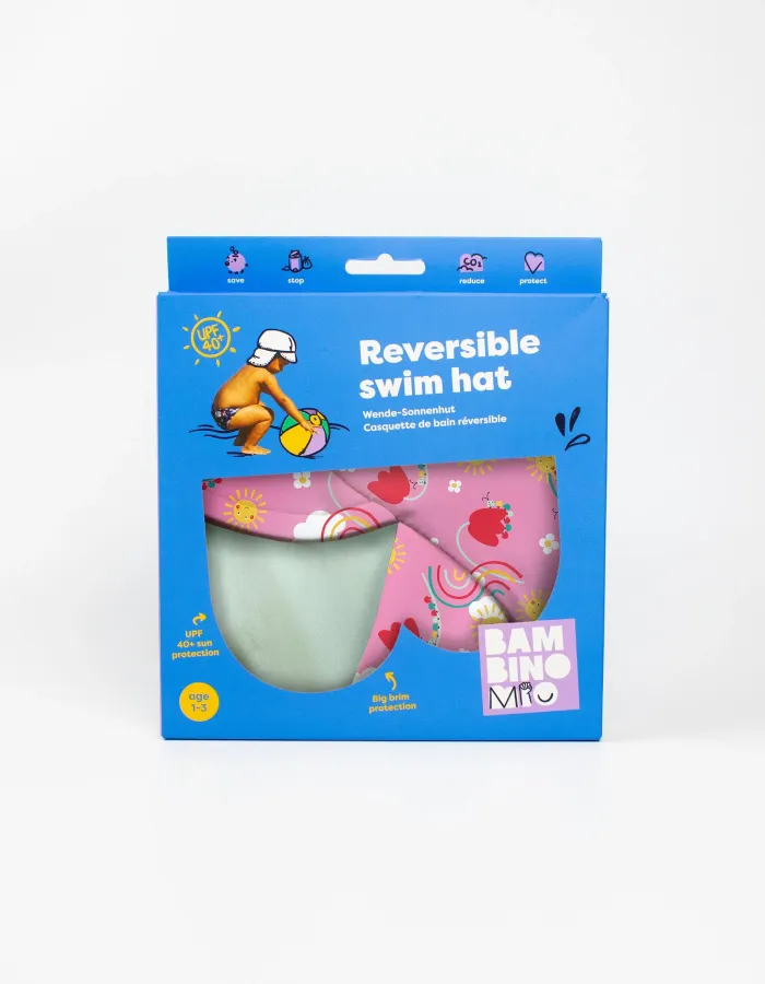 Reversible Swim Hat UPF 40+ Happy Days Bambino Mio 1-3Y
