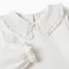 Ruffled T-shirt for Baby Girls, White