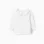 Long Sleeve Ruffle Neck T-Shirt for Baby Girls, White