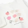 Cotton Long Sleeve T-Shirt for Baby Girls 'Circle', White