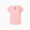 Printed Cotton T-shirt for Baby Girls, Pink