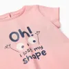 Printed Cotton T-shirt for Baby Girls, Pink