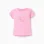 Cotton T-shirt with embossed front print for baby girls, pink
