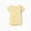 Cotton T-shirt with cherry motif for baby girls, yellow