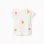 Cotton T-shirt with ice-cream motif for baby girls, white