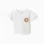 Cotton T-shirt with crochet pocket for baby girls, white
