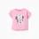 Cotton T-shirt with Minnie print for baby girls, pink