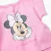 Cotton T-shirt with Minnie print for baby girls, pink