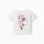 Cotton T-shirt with Minnie print and ruffles for baby girls, white