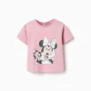 Cotton T-shirt with Minnie & Figaro print for baby girls, pink