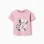 Cotton T-shirt with Minnie & Figaro print for baby girls, pink