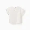 Cotton T-shirt with Stitch print and ruffles for baby girls, light beige