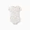 Ribbed bodysuit with floral pattern for baby girls, light beige