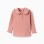 Long sleeve ribbed T-shirt with ruffle collar for baby girls, pink