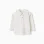 Long sleeve ribbed T-shirt with ruffle collar for baby girls, white