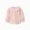 Long sleeve T-shirt with broderie anglaise collar for baby girls, pink