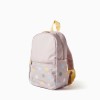Backpack with hearts and dots print for baby girls, lilac