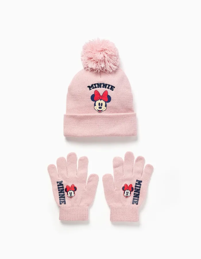 DIS SET BEANIE GLOVE, PINK FOR BABIES & GIRLS