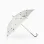 Automatic umbrella with dots pattern for baby girls, transparent