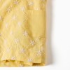 Cotton playsuit with embroidery and ruffles B&S for baby girls, yellow