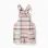 Twill short dungarees with checked pattern for baby girls, multicolour