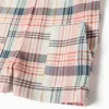 Twill short dungarees with checked pattern for baby girls, multicolour