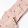 Twill dungarees with floral motif for baby girls, light pink