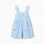Cotton playsuit with print Carolina Celas x Zippy for baby girls, blue