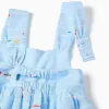 Cotton playsuit with print Carolina Celas x Zippy for baby girls, blue