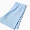 Cotton pyjamas with alligator print for baby boys, white/blue