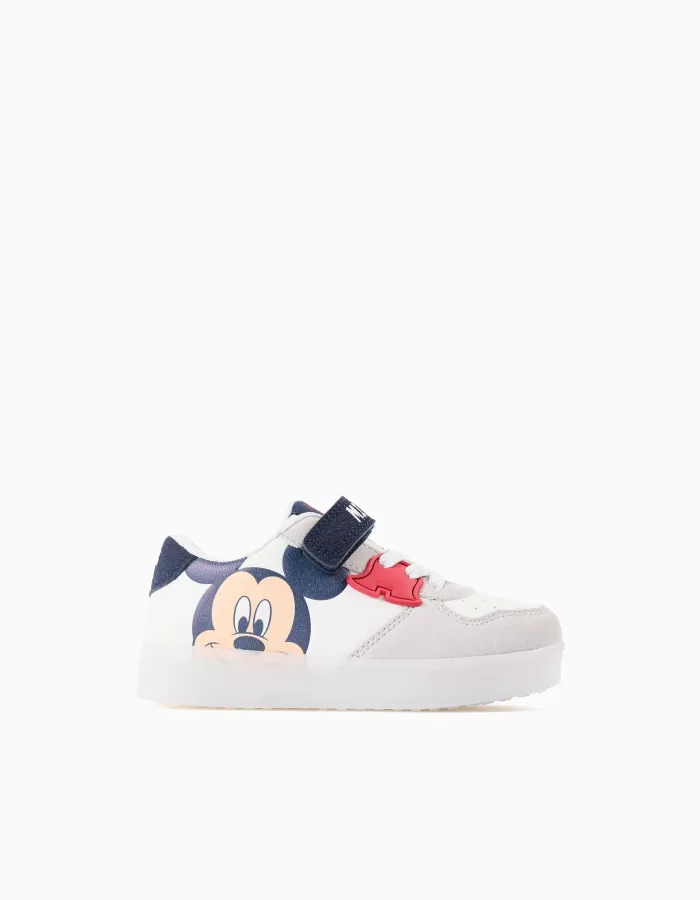 Light-up combined trainers with Mickey for baby boys, multicolour