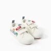 Trainers with Super Friends print for baby boys, white