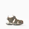 Superlight fisherman sandals for baby boys, dark green/brown