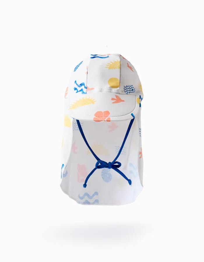 Legionnaire Swim Hat for Baby Girls 'Sun', White