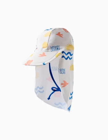 Legionnaire Swim Hat for Baby Girls 'Sun', White