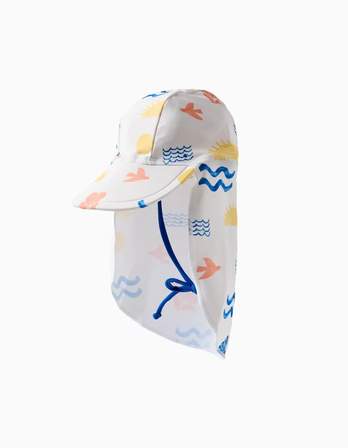 Legionnaire Swim Hat for Baby Girls 'Sun', White