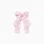 Hair Clip with Bow and Embroidery for Babies and Girls, Pink