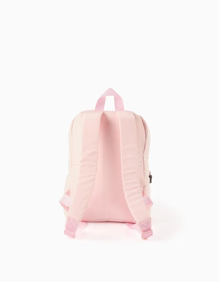 Minnie Mouse padded backpack for babies and girls, light pink
