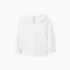 Ruffled T-shirt for Baby Girls, White