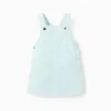 Pinafore Dress in Twill for Baby Girls, Light Blue