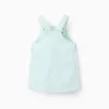 Pinafore Dress in Twill for Baby Girls, Light Blue