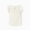 Vest Top with Ruffles for Baby Girls, White