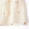 Dress with floral appliqué + bloomers for newborn and baby girls, beige