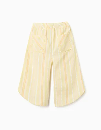 PANTS SEERSUCKER, LIGHT YELLOW