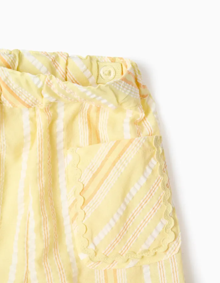 PANTS SEERSUCKER, LIGHT YELLOW