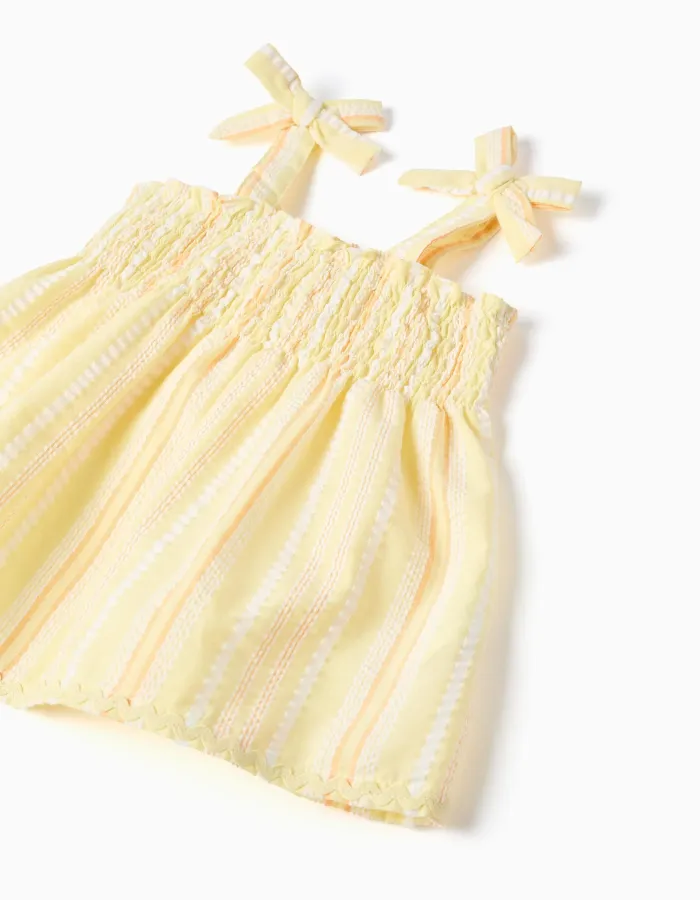 2P SET SEERSUCKER, LIGHT YELLOW