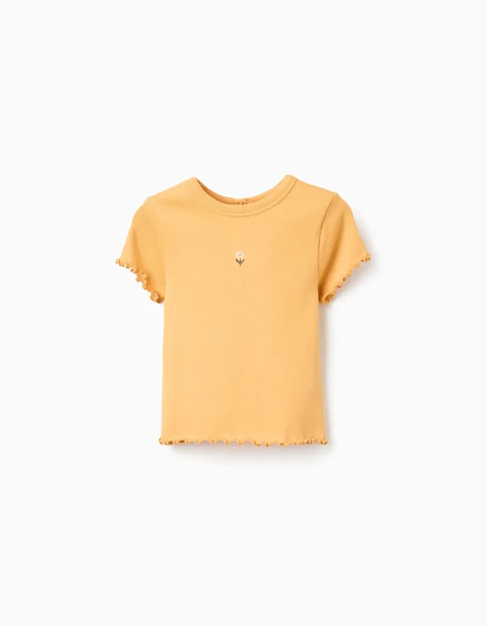 SS TSHIRT RIB, DARK YELLOW