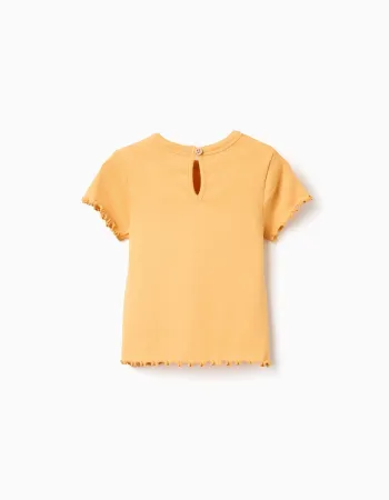 SS TSHIRT RIB, DARK YELLOW