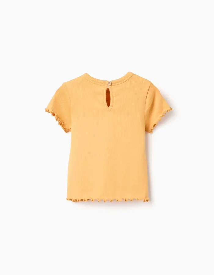 SS TSHIRT RIB, DARK YELLOW